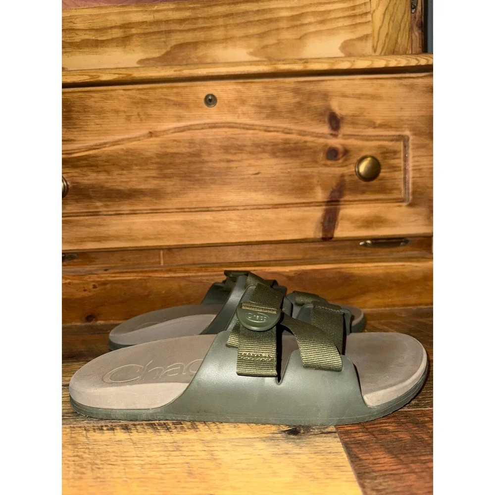 Chaco Mens Chillos Slide Sandal Moss Green JCH107321 Size 9